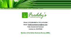 Desktop Screenshot of freddyslawncare.com